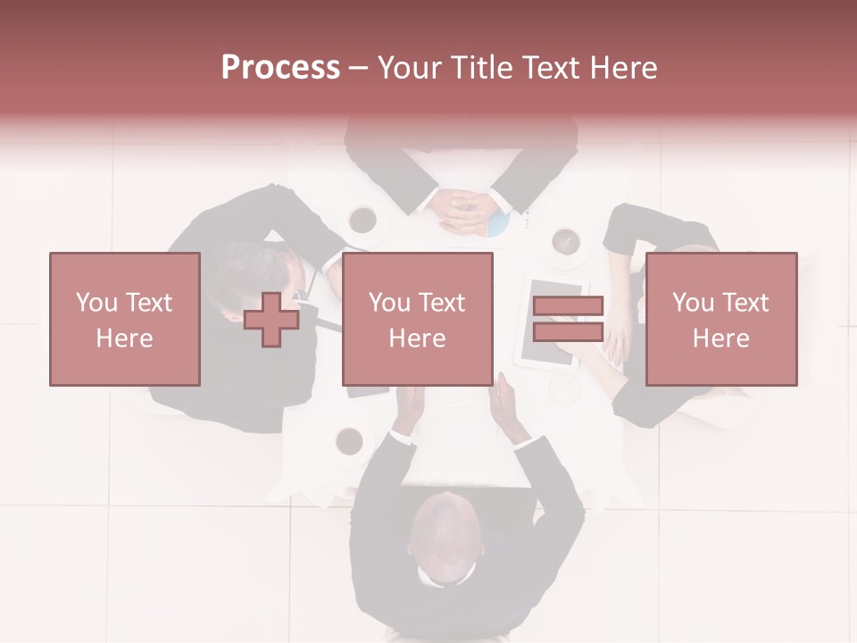 A Group Of People Sitting Around A Table PowerPoint Template
