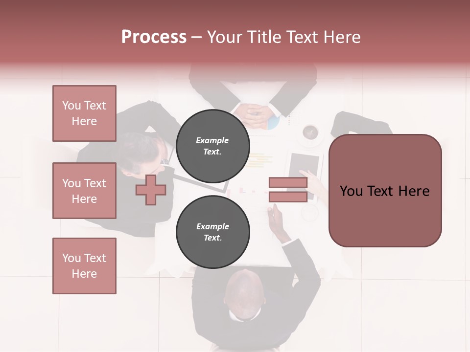 A Group Of People Sitting Around A Table PowerPoint Template