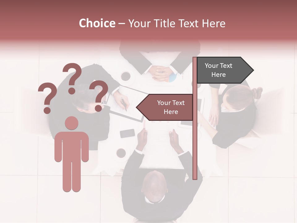 A Group Of People Sitting Around A Table PowerPoint Template