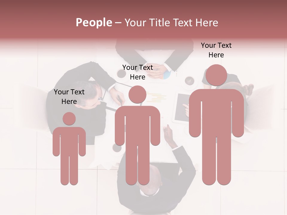 A Group Of People Sitting Around A Table PowerPoint Template