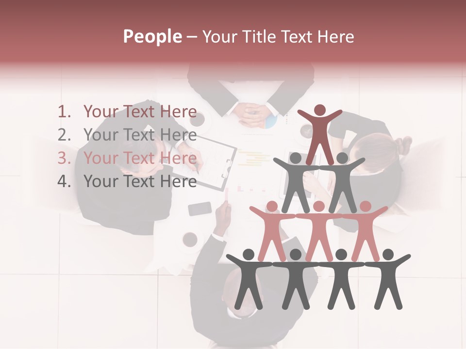 A Group Of People Sitting Around A Table PowerPoint Template