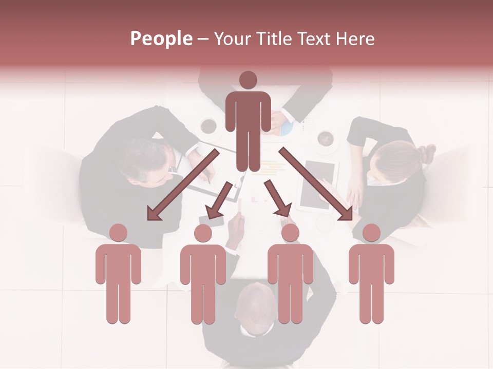 A Group Of People Sitting Around A Table PowerPoint Template