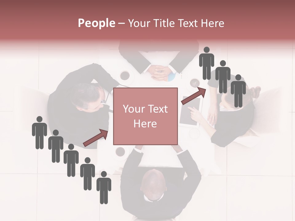 A Group Of People Sitting Around A Table PowerPoint Template