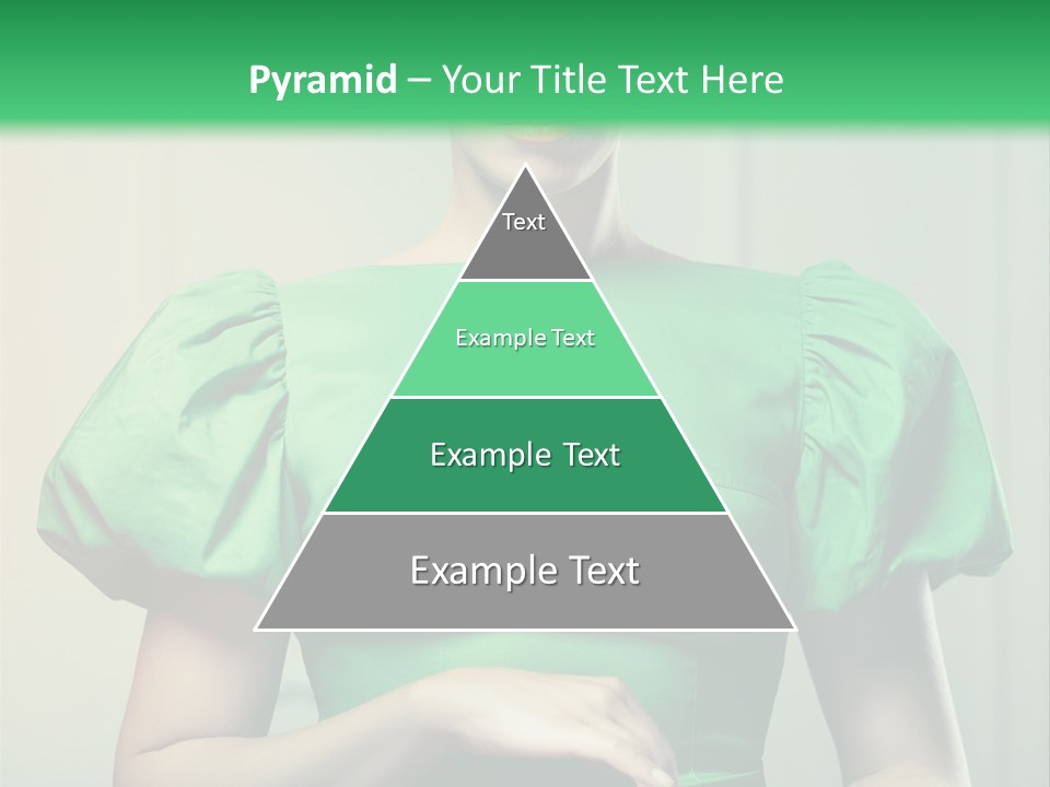 A Woman In A Green Dress Is Holding Her Stomach PowerPoint Template