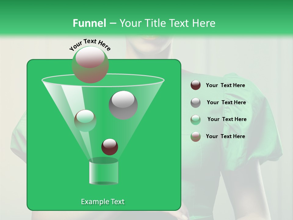 A Woman In A Green Dress Is Holding Her Stomach PowerPoint Template