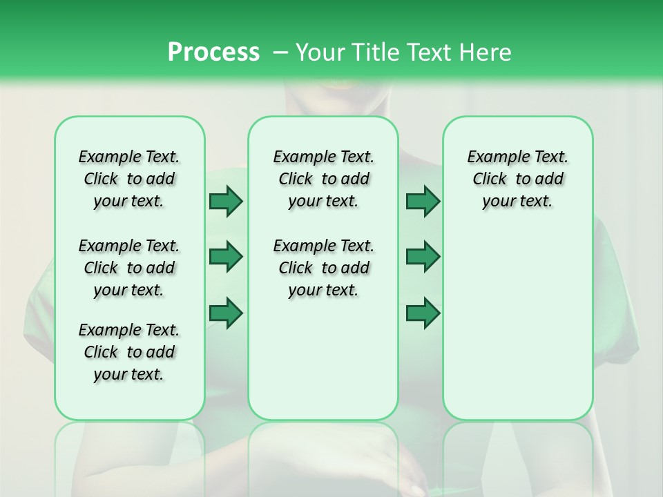 A Woman In A Green Dress Is Holding Her Stomach PowerPoint Template