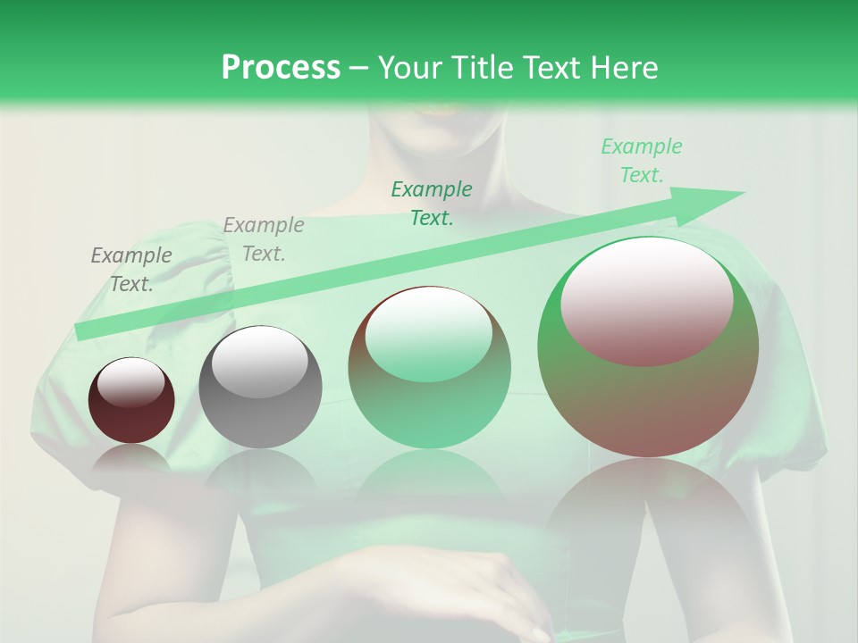A Woman In A Green Dress Is Holding Her Stomach PowerPoint Template