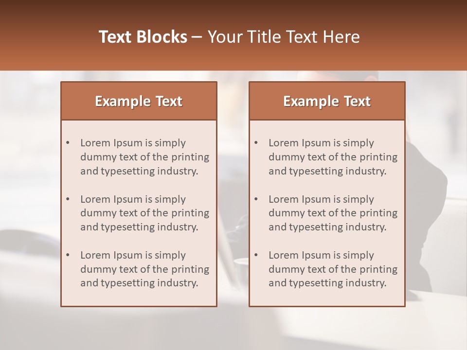 A Woman Sitting At A Table Using A Laptop Computer PowerPoint Template