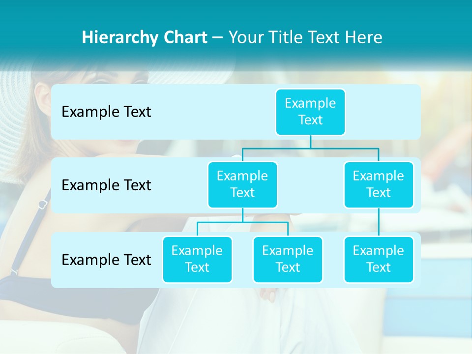 A Woman In A Blue Bikini And A White Hat PowerPoint Template