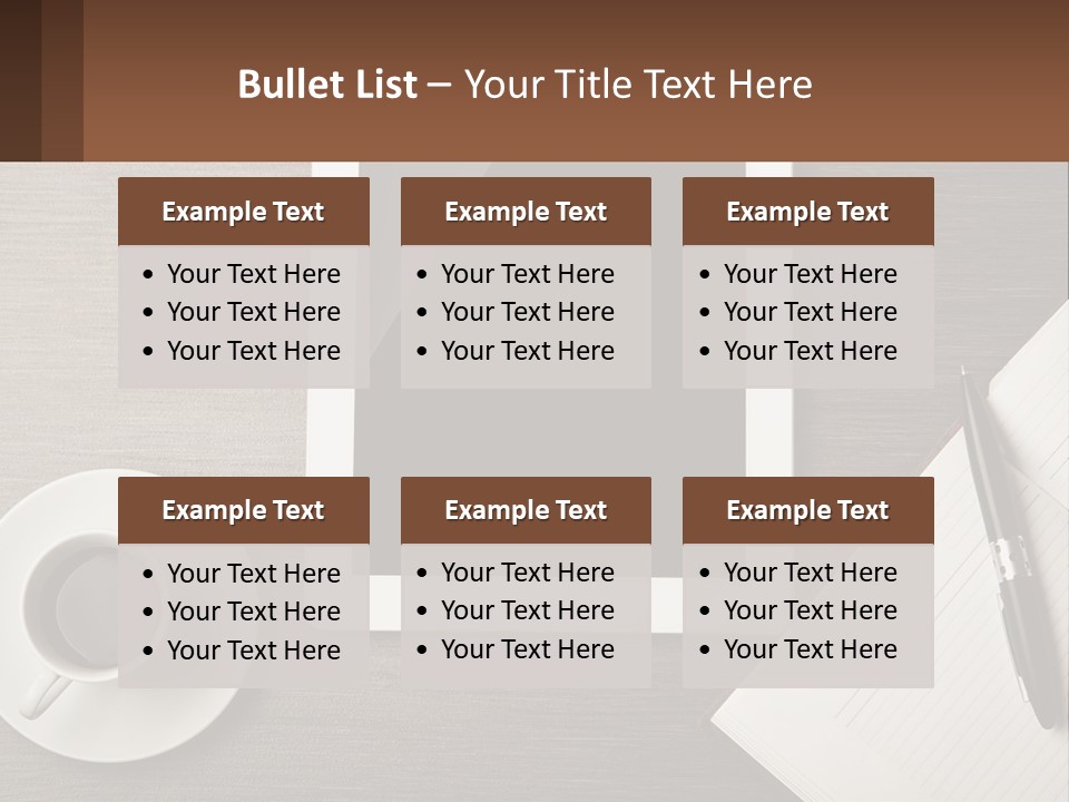 A Tablet Computer Sitting On Top Of A Desk Next To A Cup Of Coffee PowerPoint Template