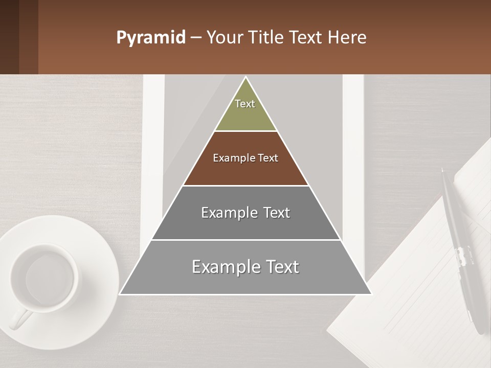 A Tablet Computer Sitting On Top Of A Desk Next To A Cup Of Coffee PowerPoint Template