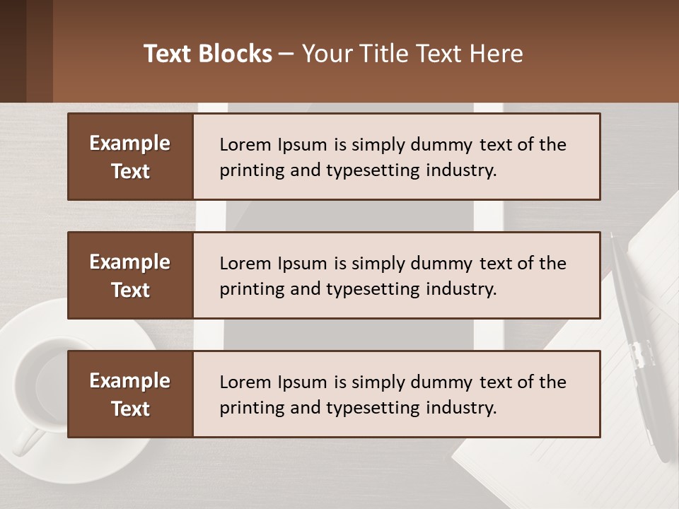 A Tablet Computer Sitting On Top Of A Desk Next To A Cup Of Coffee PowerPoint Template