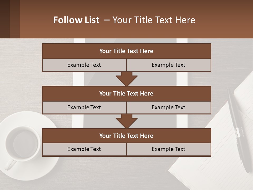 A Tablet Computer Sitting On Top Of A Desk Next To A Cup Of Coffee PowerPoint Template
