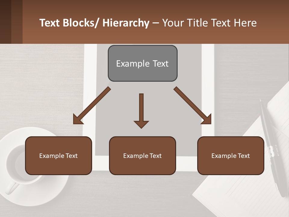 A Tablet Computer Sitting On Top Of A Desk Next To A Cup Of Coffee PowerPoint Template
