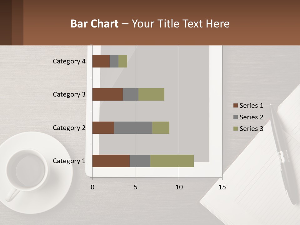 A Tablet Computer Sitting On Top Of A Desk Next To A Cup Of Coffee PowerPoint Template