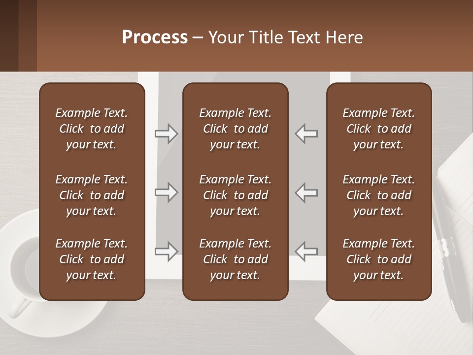 A Tablet Computer Sitting On Top Of A Desk Next To A Cup Of Coffee PowerPoint Template