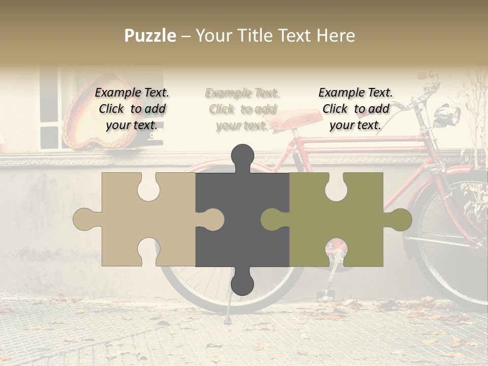 A Red Bike Parked Next To A Window PowerPoint Template