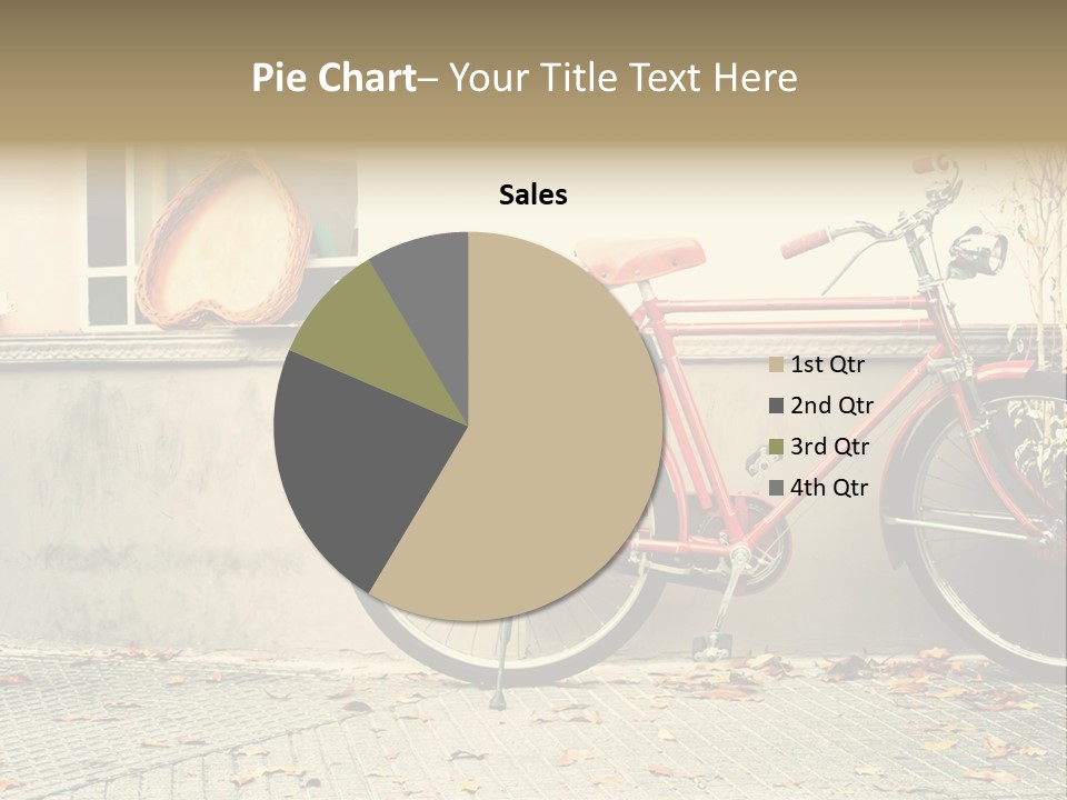 A Red Bike Parked Next To A Window PowerPoint Template