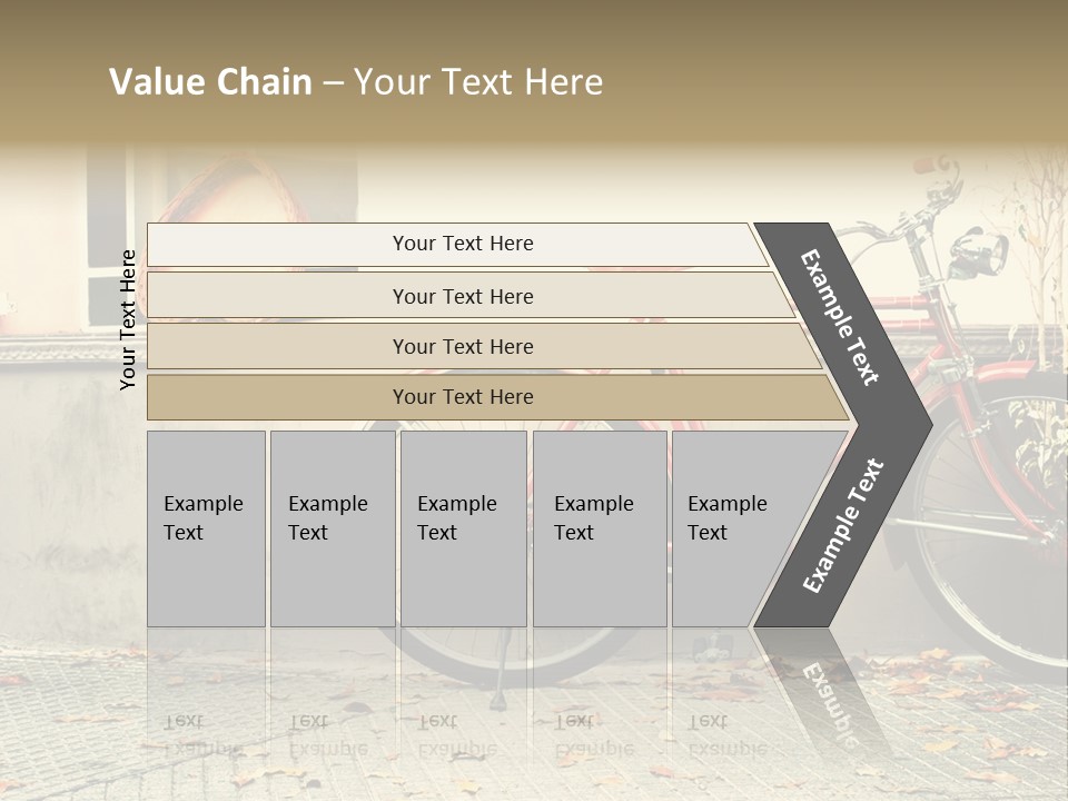 A Red Bike Parked Next To A Window PowerPoint Template