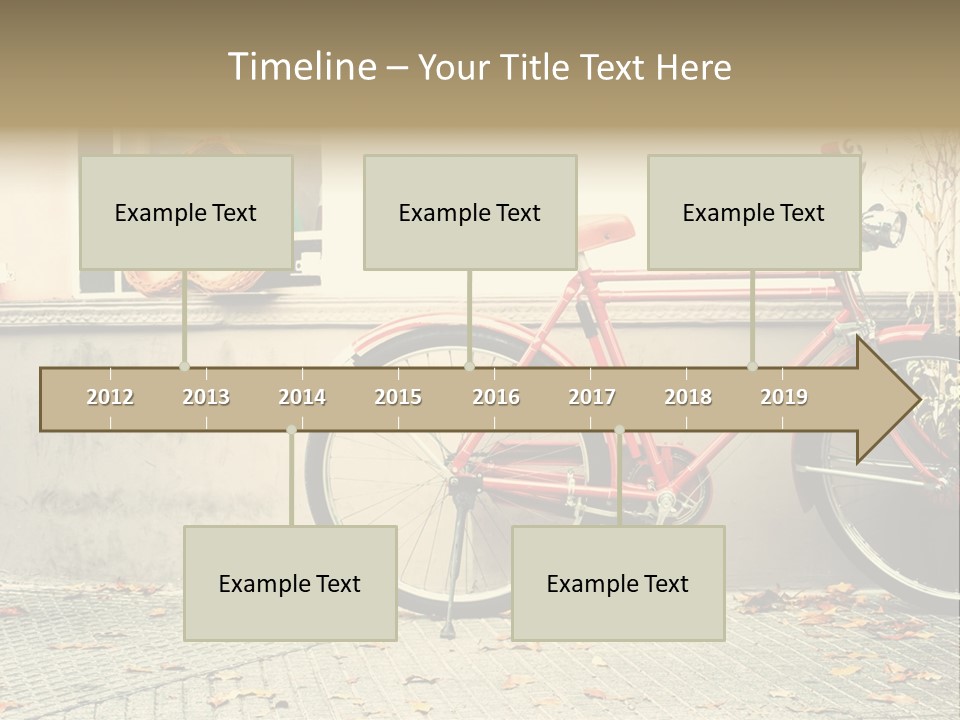 A Red Bike Parked Next To A Window PowerPoint Template