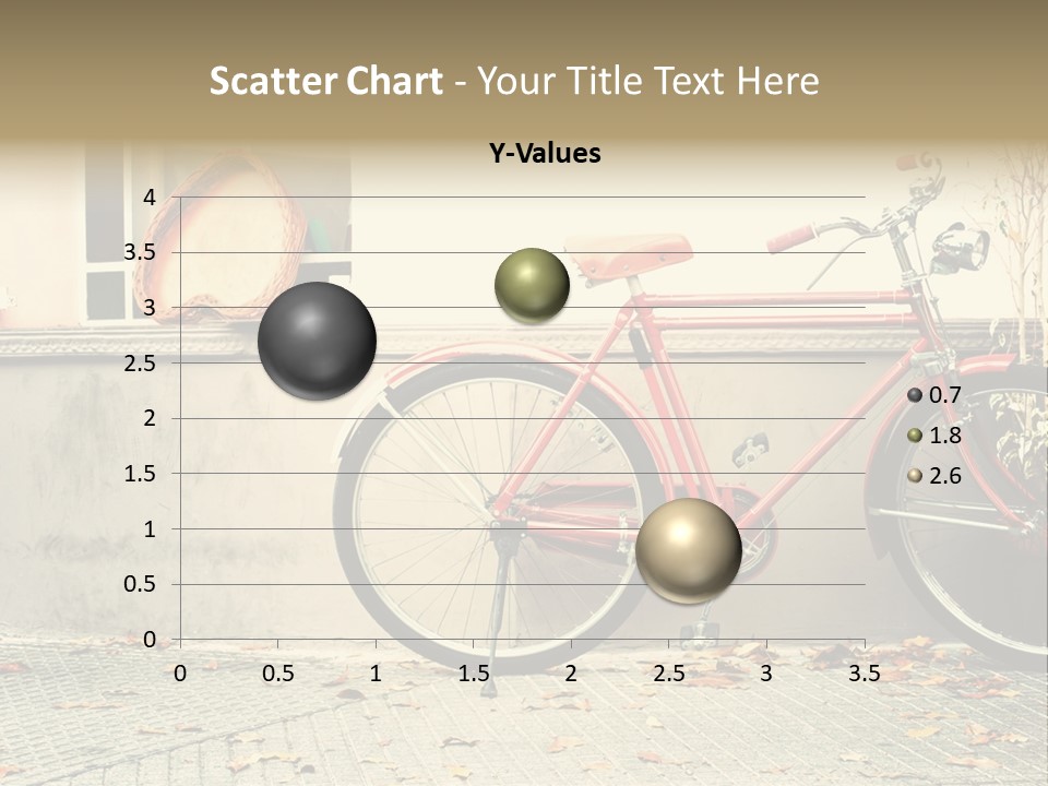 A Red Bike Parked Next To A Window PowerPoint Template