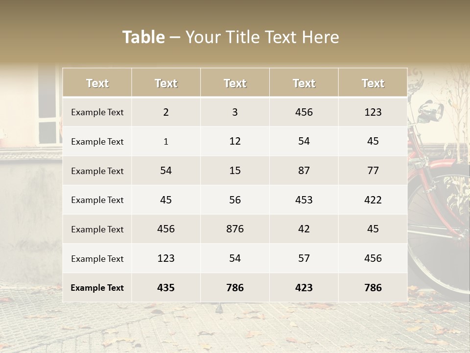 A Red Bike Parked Next To A Window PowerPoint Template
