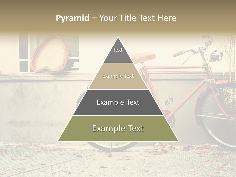 A Red Bike Parked Next To A Window PowerPoint Template