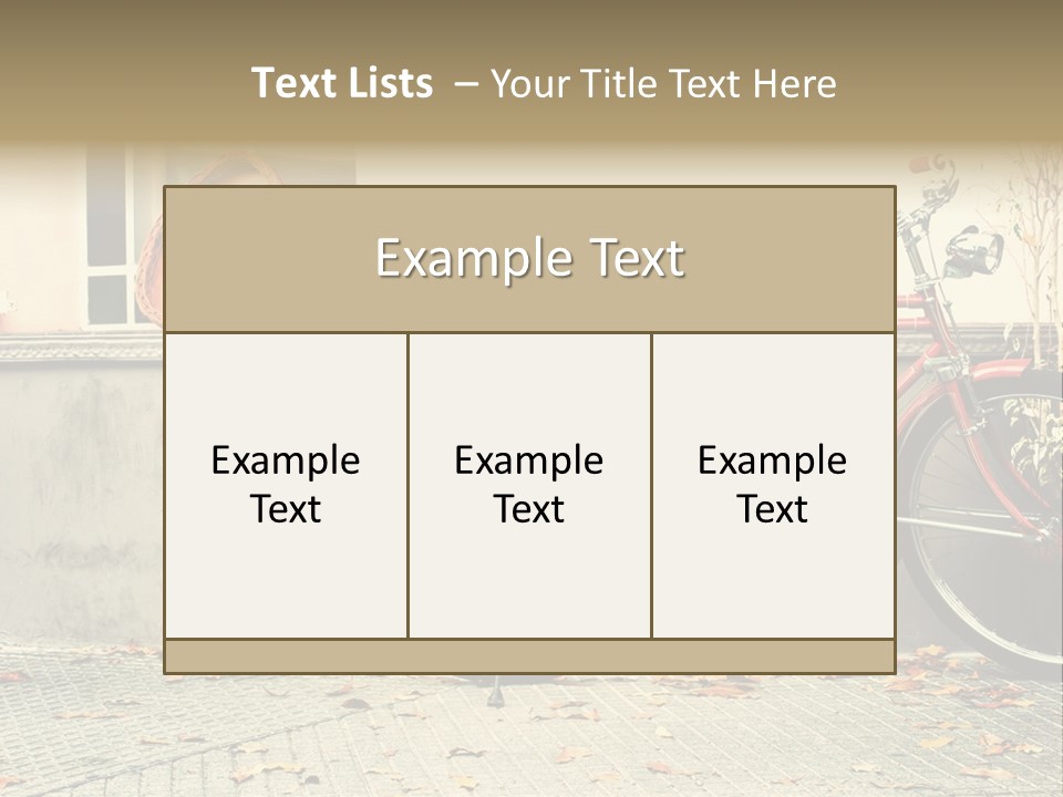 A Red Bike Parked Next To A Window PowerPoint Template