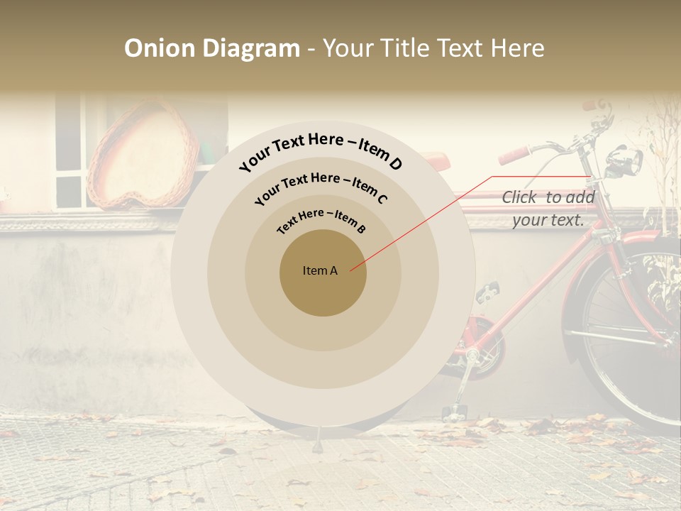 A Red Bike Parked Next To A Window PowerPoint Template