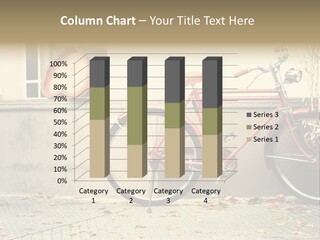A Red Bike Parked Next To A Window PowerPoint Template
