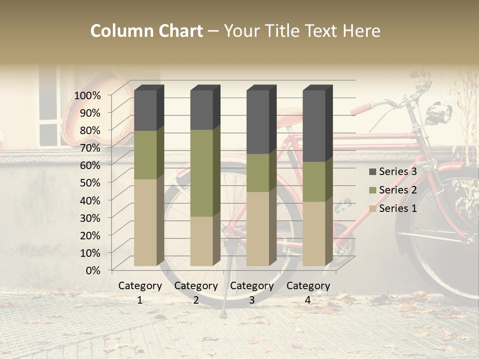A Red Bike Parked Next To A Window PowerPoint Template