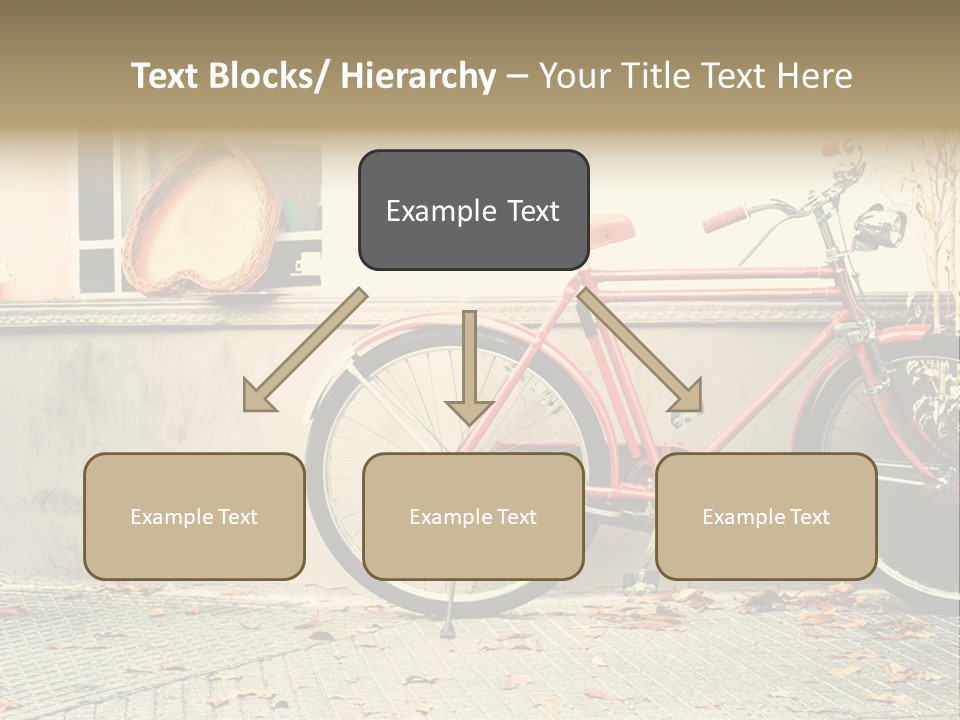 A Red Bike Parked Next To A Window PowerPoint Template