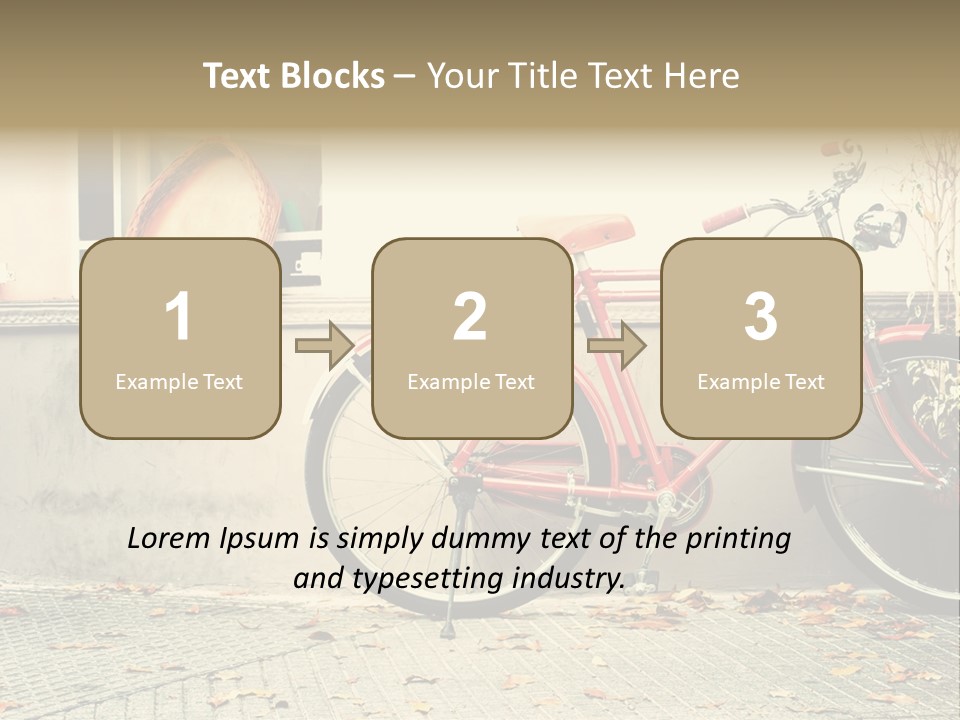 A Red Bike Parked Next To A Window PowerPoint Template