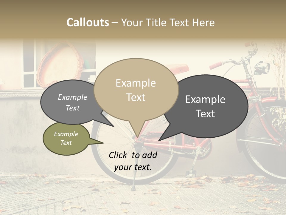 A Red Bike Parked Next To A Window PowerPoint Template