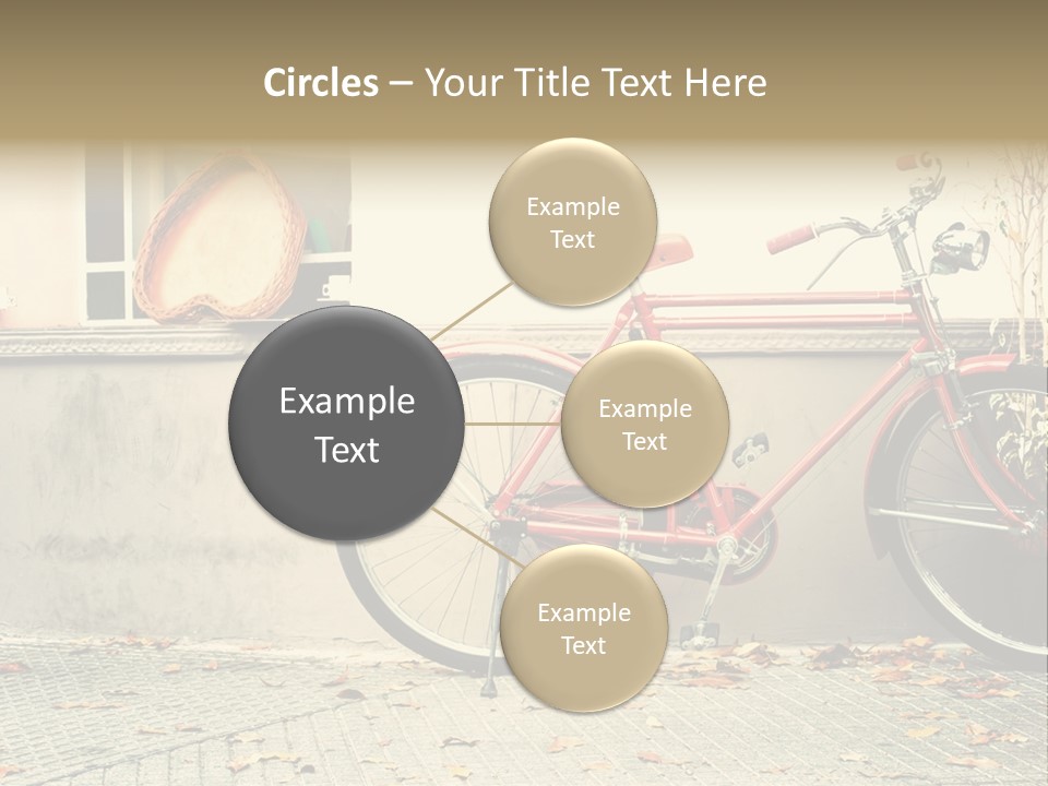 A Red Bike Parked Next To A Window PowerPoint Template