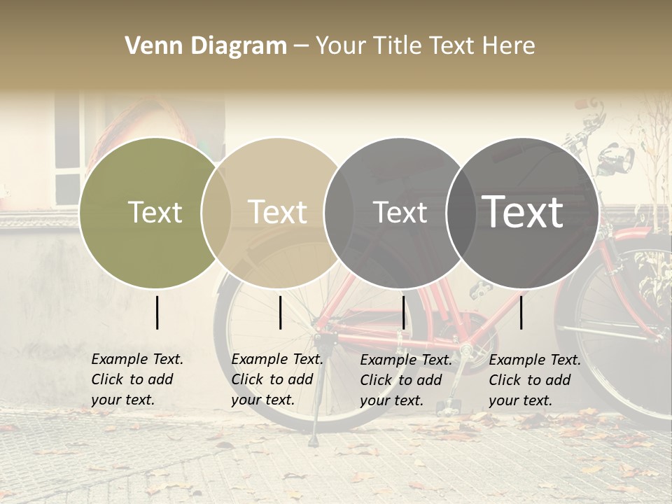 A Red Bike Parked Next To A Window PowerPoint Template