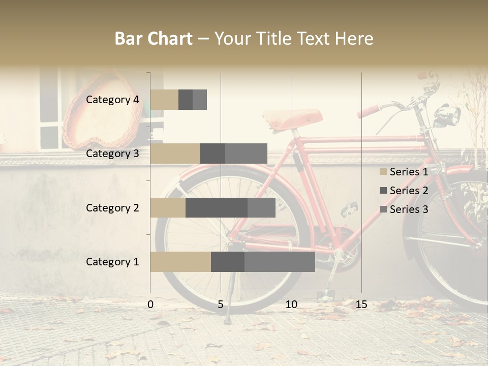 A Red Bike Parked Next To A Window PowerPoint Template