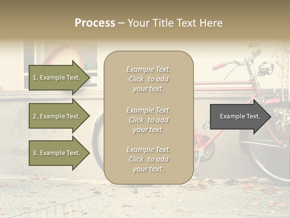 A Red Bike Parked Next To A Window PowerPoint Template