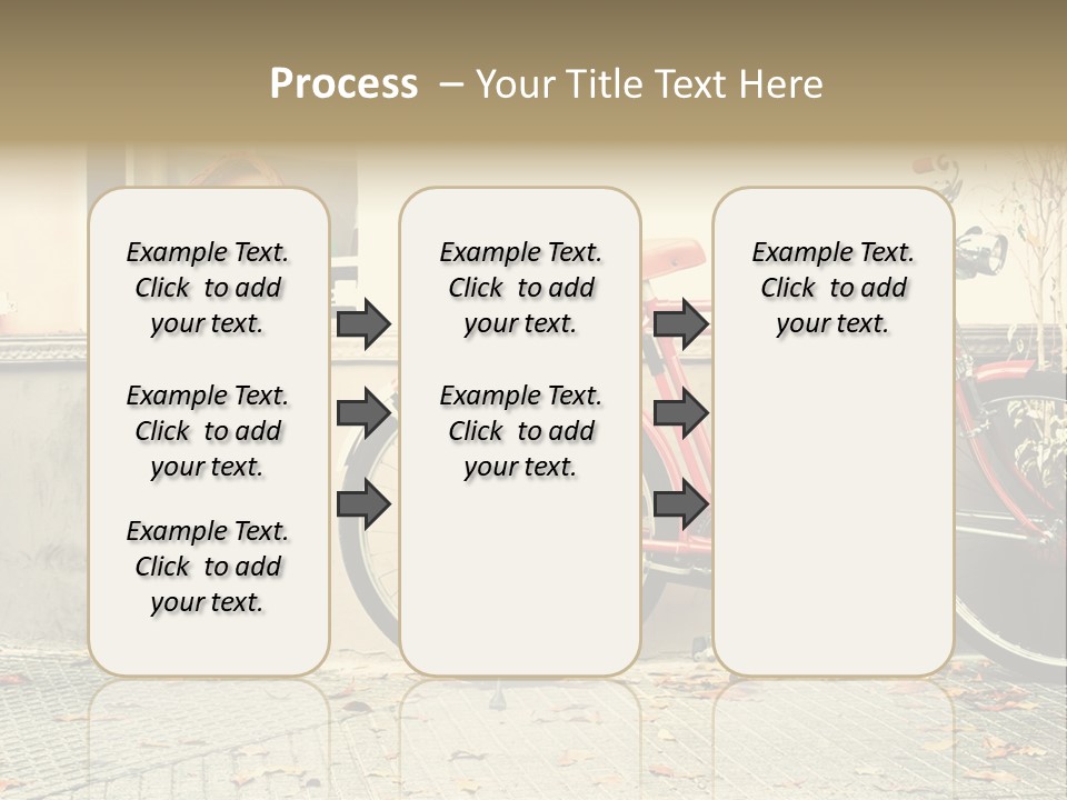 A Red Bike Parked Next To A Window PowerPoint Template
