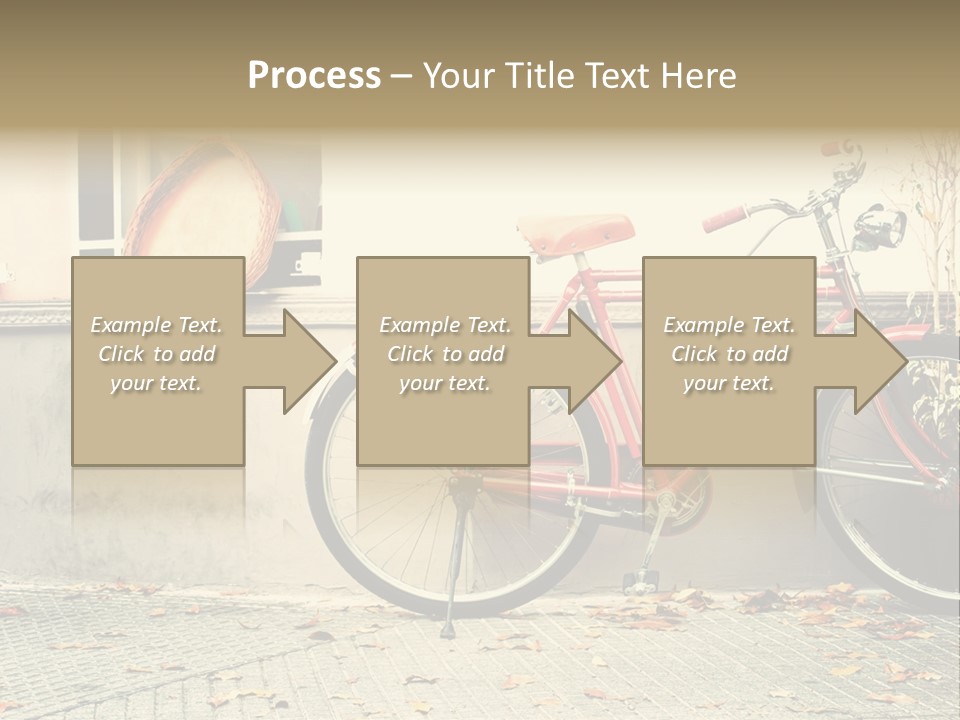 A Red Bike Parked Next To A Window PowerPoint Template