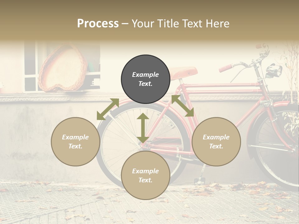 A Red Bike Parked Next To A Window PowerPoint Template