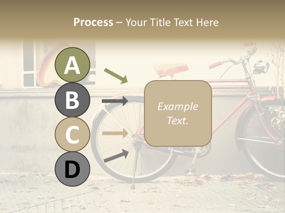 A Red Bike Parked Next To A Window PowerPoint Template