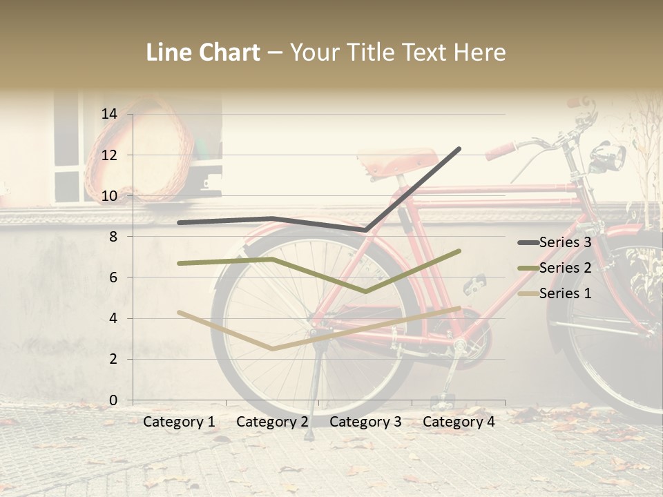 A Red Bike Parked Next To A Window PowerPoint Template