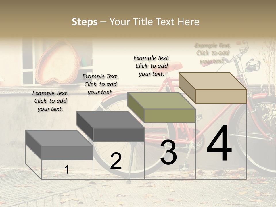 A Red Bike Parked Next To A Window PowerPoint Template