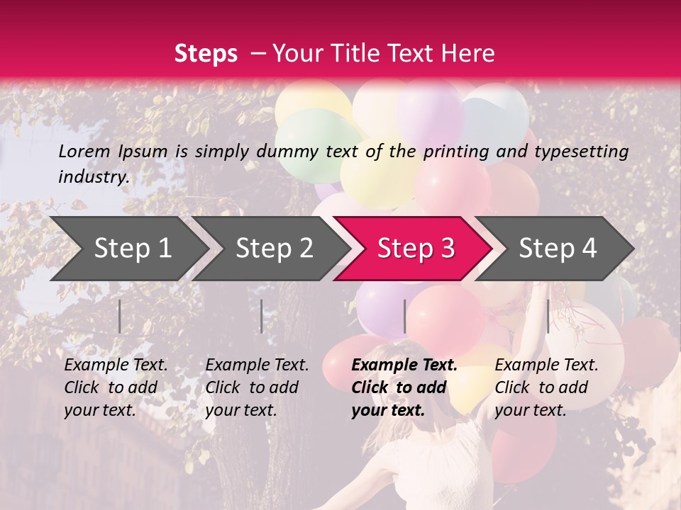 A Woman Holding A Bunch Of Balloons In Her Hands PowerPoint Template