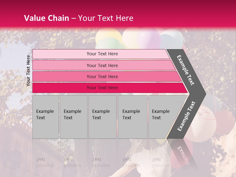 A Woman Holding A Bunch Of Balloons In Her Hands PowerPoint Template