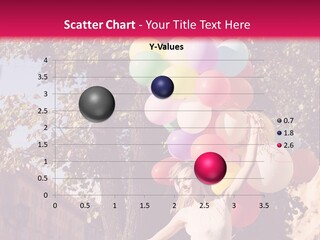 A Woman Holding A Bunch Of Balloons In Her Hands PowerPoint Template