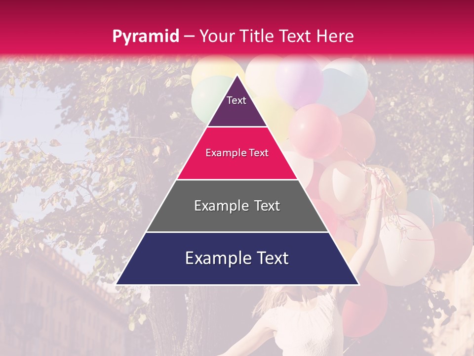 A Woman Holding A Bunch Of Balloons In Her Hands PowerPoint Template