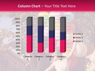 A Woman Holding A Bunch Of Balloons In Her Hands PowerPoint Template