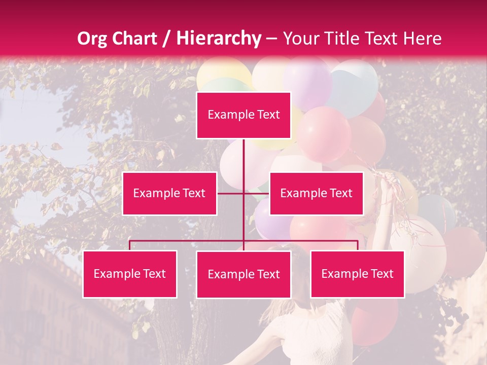 A Woman Holding A Bunch Of Balloons In Her Hands PowerPoint Template